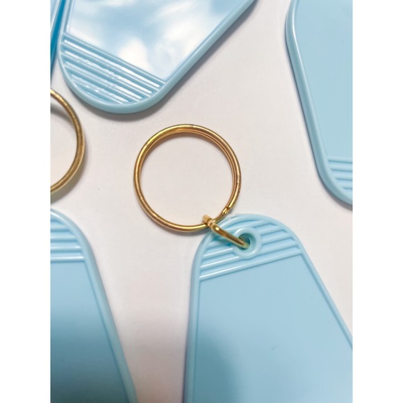 Light blue motel keychain blank kechain backpack tag diy keychain - Picture 6 of 7